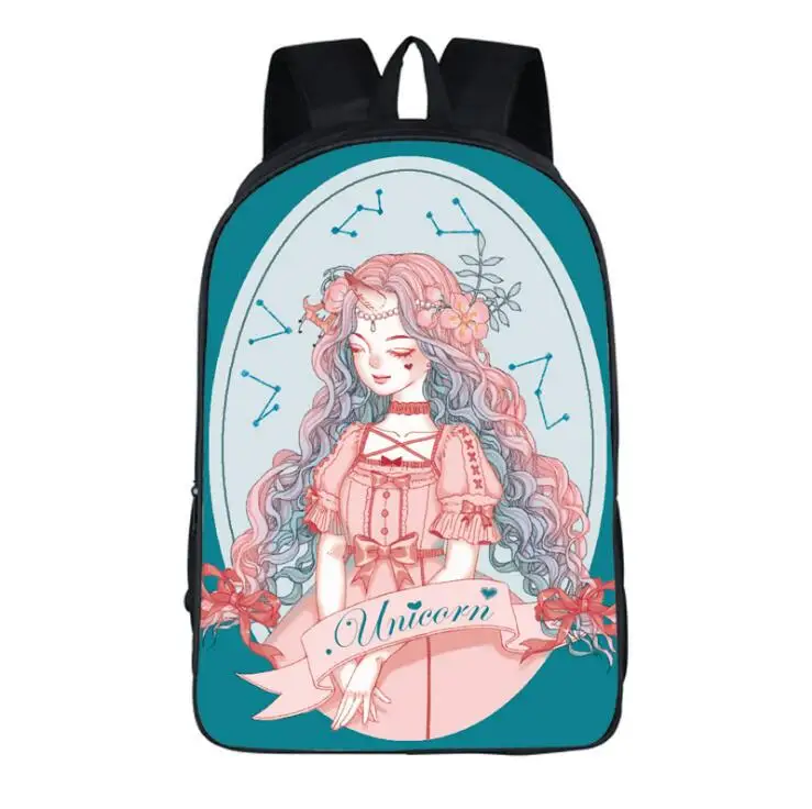 15 Mochila Funny Unicorn Backpack Women Backpack School Bag for Teenage Girls Boys Waterproof Backpack Fashion Travel Shoulder Bag - Цвет: 15