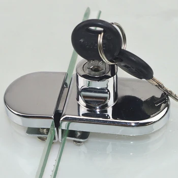 

Single Double Sided Glass Cabinet Door Lock Plunger Push Safety Lock Sliding Glass Door Furniture Accessories