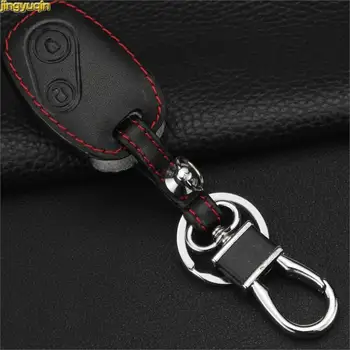 

Jingyuqin Car key Leather Key Case Cover for Honda CR-V Civic 2 Button Key Cover Styling