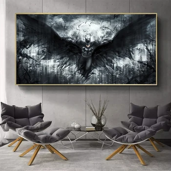 

Comics Batman Print Poster Black Cartoon Picture For Home Kids Boy Bedroom Wall Decor Abstract Superhero Wall Art Prints