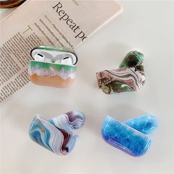 

Luxury Abstract Marble Texture Hard Case For Airpods Pro Case Retro Bluetooth Earphone Protective Case For Air pods Pro case