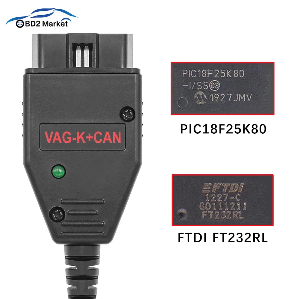 VAG K + CAN Commander 1 4 с FTDI FT232RL PIC18F25k80 OBD2 диагностический инструмент v commander k can линейный
