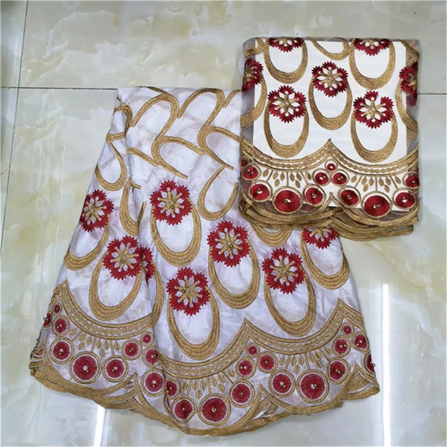 Hot Selling African Bazin Riche Getzner Fabric With Stones Guinea Brocade Fabric High Quality Cotton Bazin Riche Fabric 5+2yards