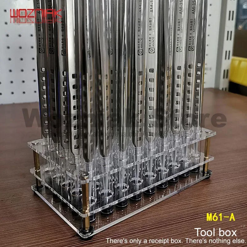  Transparent Reception Desk For Repair Tweezers Bolt driver Knife Storage Rack Multifunctional Box