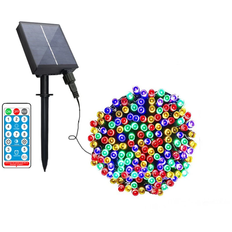 LED Solar String Lights Patio Lights Solar Lights for Garden Decoration Fairy Lights Garland 12m Christmas Wedding Decoration chuangqi neon decoration bar bring joy for lighten up your living space office patio garden bar kitchen entryway and bedroom