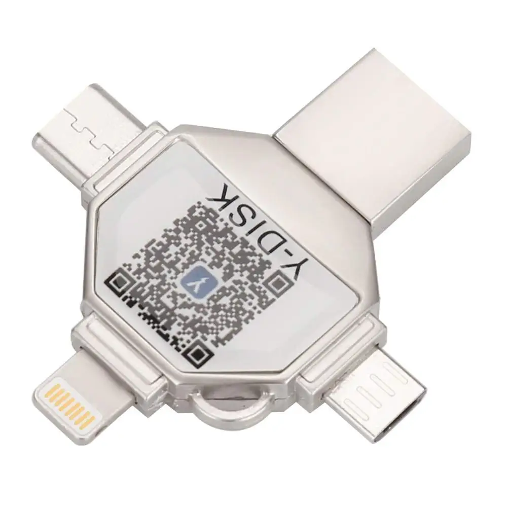  4 in 1 OTG Usb Flash Drive for iPhone Pendrive 32GB USB 3.0 Memory Stick External Storage for iOS/A