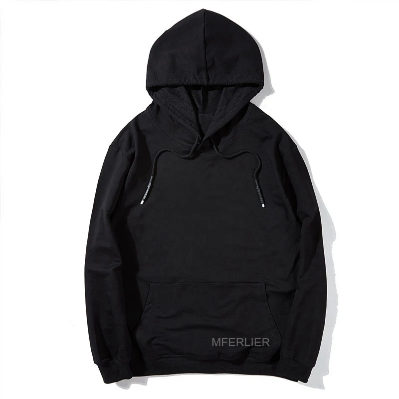 Черный Весна Зима мужская Толстовка 5XL 6XL 7XL 8XL бюст 154 см размера плюс хлопок мужские толстовки - Цвет: Черный