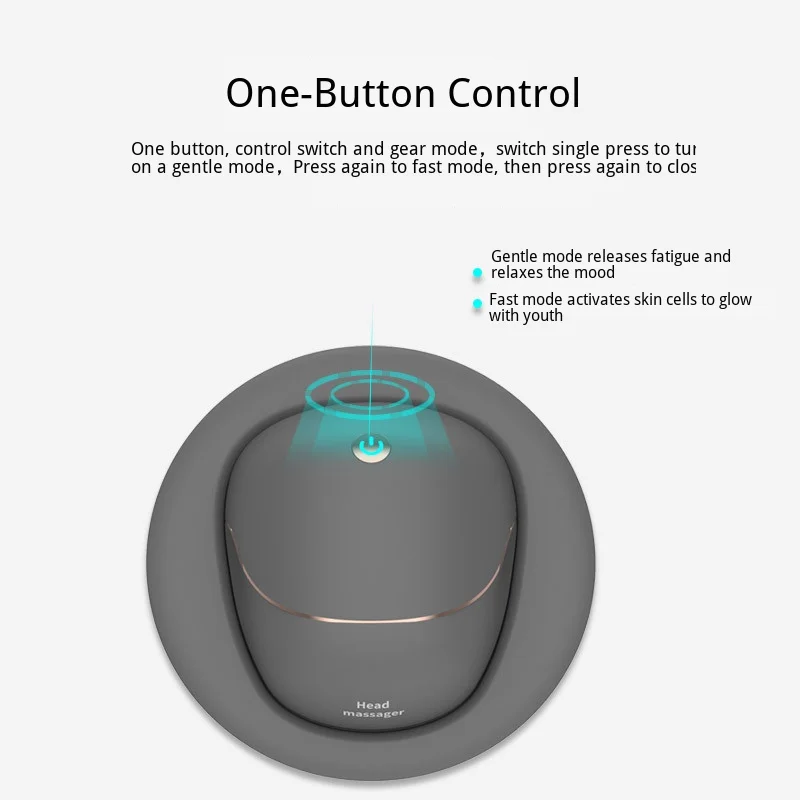 Электрический массажер для головы из силикагеля бытовой многофункциональный с