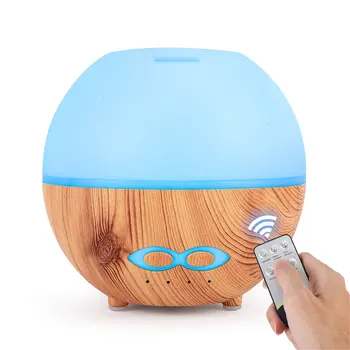 

400ml Mini Wooden Aromatherapy Humidifier Aroma Diffuser Essential Oil Diffuser Air Purifier 7 Color Change LED Light