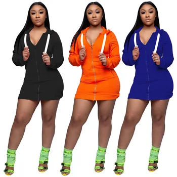 

Autumn and Winter Hooded Pocket Zipper Sweatshirt Solid Color Women's Clothes Harajuku Shirt Black Hoodie Modis Moletom