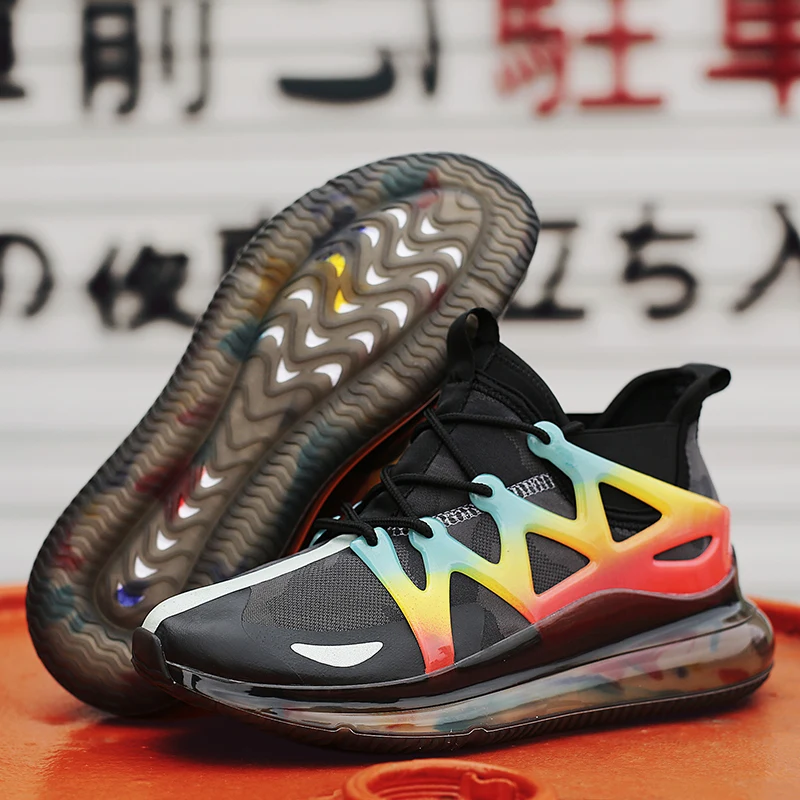 

Fashion Luminous Running Shoes Breathable Reflective Cushioning Sneakers Men Jogging Athletic Street Trend Sports Walking Shoes