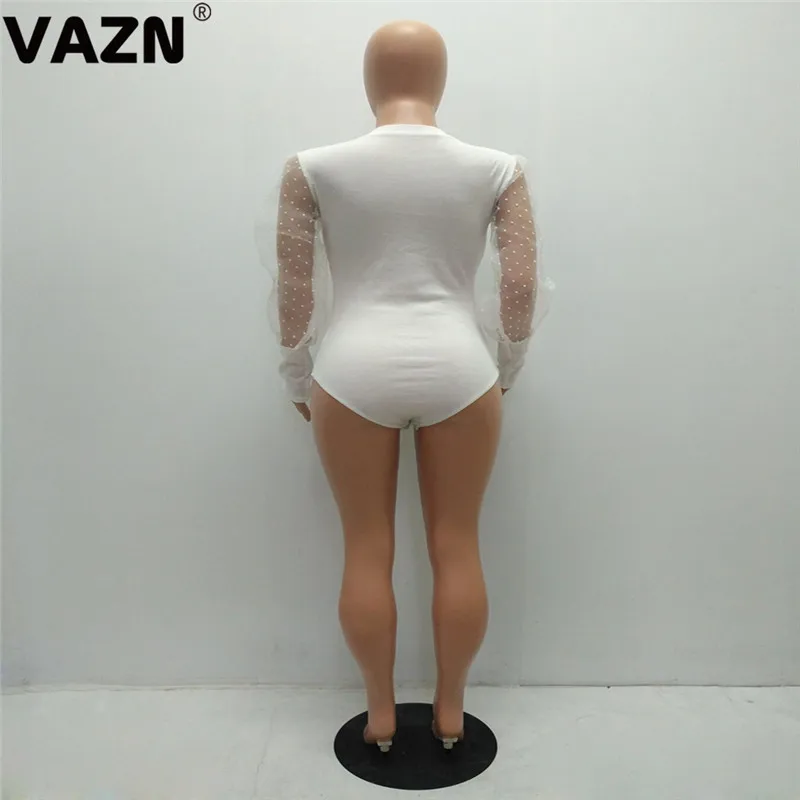 VAZN,, для взрослых, дикий Джокер, сексуальные, модные, одноцветные, круглый вырез, полный шнурок, рукав, для женщин, высокая талия, эластичные, обтягивающие боди