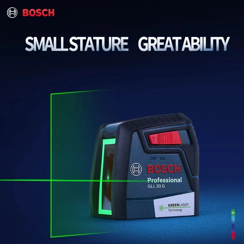 Bosch Laser Level GLL30G Two-Line Green Horizontal And Vertical Laser Levels Cross Line For Home Decoration laser level