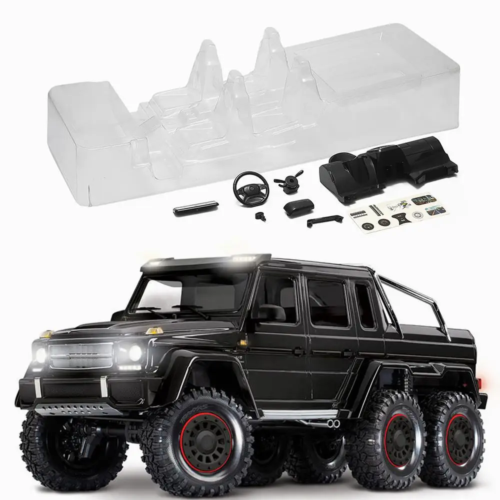 

TRX-6 6*6 G63 Trax для телефона G500, приборная панель для сидения кабины, имитация рулевого колеса, прозрачная внутренняя отделка для 1/10 Trx6