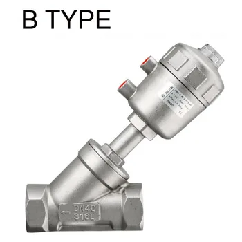 

Free Shipping NPT/BSP Angle seat valve Pneumatic Angle Valve For Steam 304 Body Plastic head/SS head Normally Closed