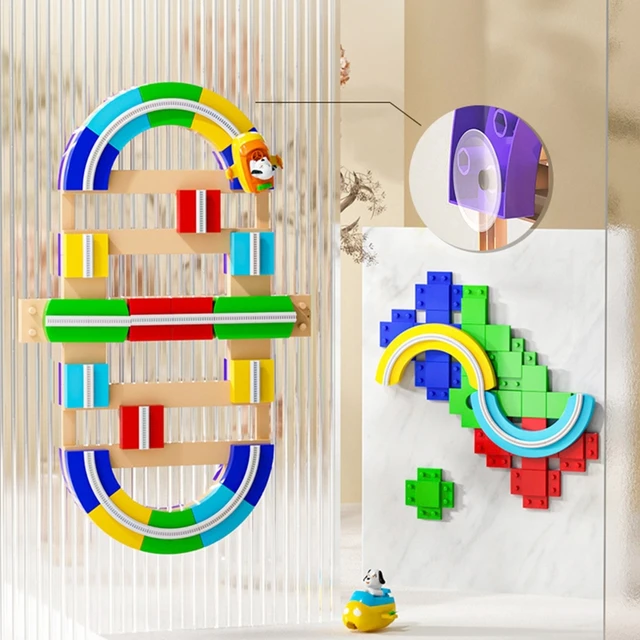 Mini Track Car Toy Baby Play Vehicle Busy Board Anti-Collision & Anti-Slip Track Toy Children’s Rail Toy Learning Gift 2