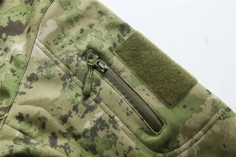 Камуфляжная тактическая флисовая куртка, набор, Мужская Военная ветрозащитная Водонепроницаемая теплая куртка для походов, охоты, брюки, костюм, тренировочная форма
