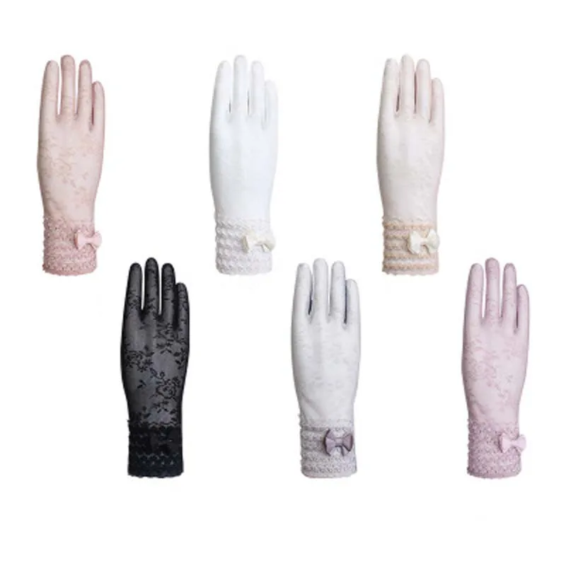 

Women's Sunscreen Gloves UV Ultra-thin Short Touch Screen Stretch Breathable Gloves