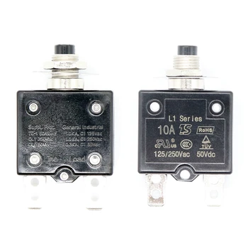 

2 Pcs Circuit Breaker 12V/24V Push Button Resettable Thermal Circuit Breaker Panel Mount with Waterproof Cap, 10A & 20A