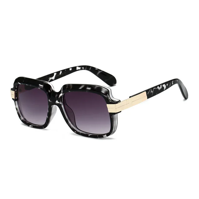 SHAUNA Popular Oversize Women Square Sunglasses Brand Designer Fashion Men Transparent Frame Gradient/Clear Lens Glasses UV400 Grey Leopard Grey