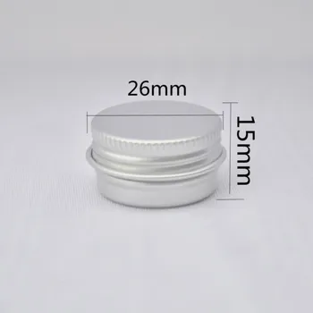 

100pcs 5g empty round aluminum lip balm tins for cosmetic packaging,5cc cream jar bottle with lid silver Spiral aluminum box