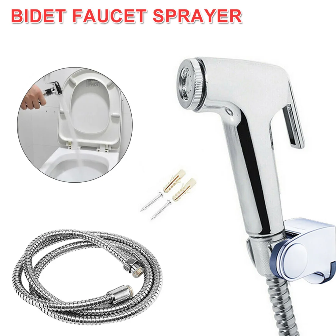

Toilet Handheld Bidet Sprayer Shower Head Balcony Cleaning Accessories Shower Faucet Muslim Shower With 1.5M Hose