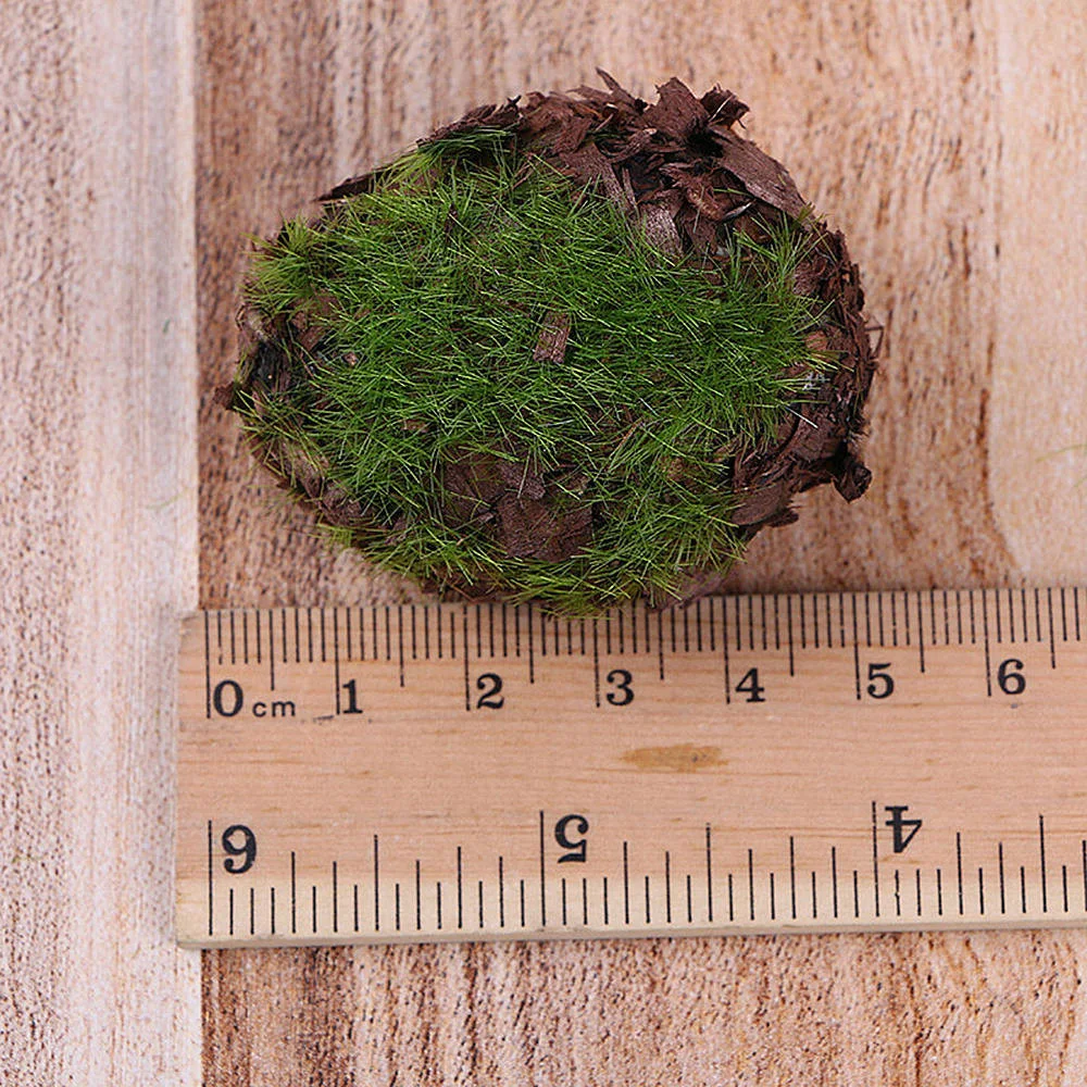 6pcs/Pack Green Moss Stone Artificial Grass Wood Fake Rock Blocks Simulation Stones Mini Garden Decoration Garden Landscape 6