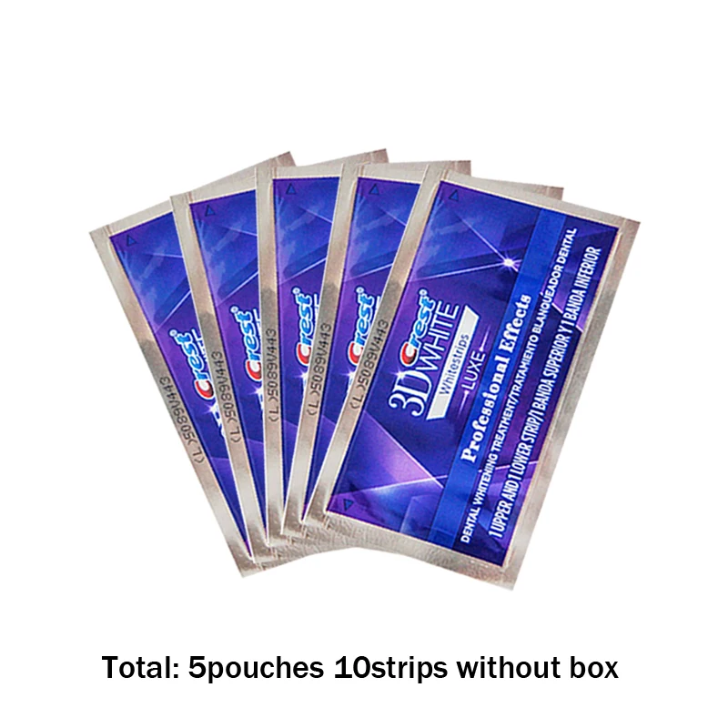 5pouch without box VIP Drop 3D белые отбеливающие полоски для отбеливания зубов - Цвет: 5pouch without box