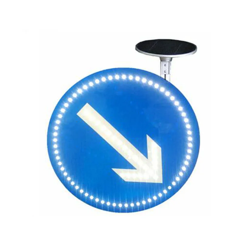 Aluminum Solar Traffic Sign with Flashing LED Light for Traffic application