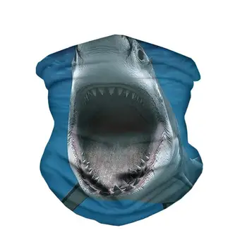 

HYCOOL Head scarf 3D Animal Shark Print Magic Headband Bicycle Cycling Windproof Hiking Balaclava Casual Sport Bandana Men Women