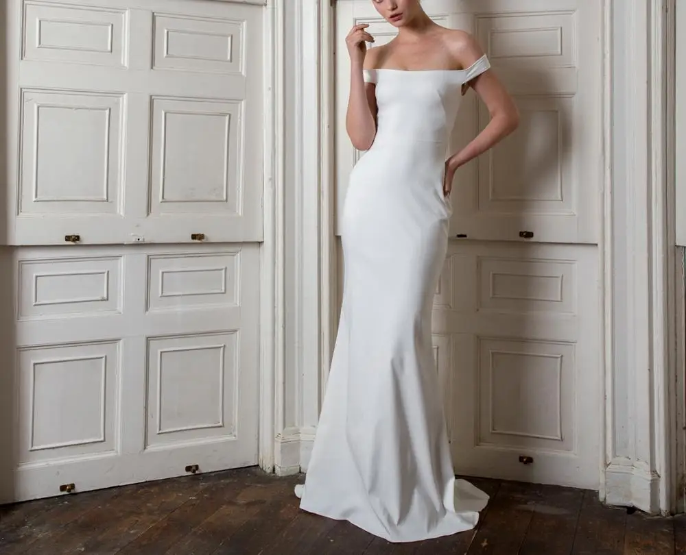 Vestido De Noiva Boho Русалка Свадебные платья Простые Свадебные платья с открытыми плечами платье невесты