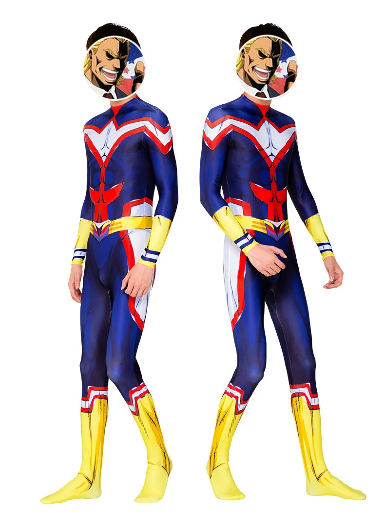 Японское аниме «My Hero Academy All · Might»; колготки унисекс для взрослых и детей с 3D цифровой печатью; карнавальный костюм; боди; костюм зентай