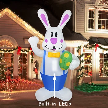 Preise Aufblasbare Bunny Ostern Kaninchen LED Beleuchtete Hof Rasen Dekorationen Im Freien Spielzeug FĂŒr Kinder GlĂŒcklich Ostern Tag Kinder Geschenke
