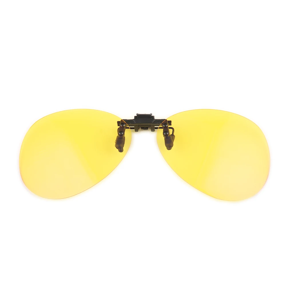 1PCS Yellow Gudzws анти-синий светильник, Классический Авиатор, большая оправа, желтые прозрачные линзы, блокирующие, прикрепляются к очкам для близорукости - Цвет оправы: 1PCS Yellow