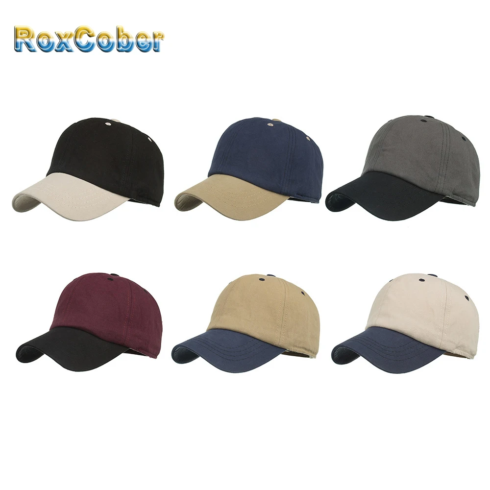 [RoxCober] бейсбольная Кепка из хлопка однотонного цвета бейсболки кепки для улицы