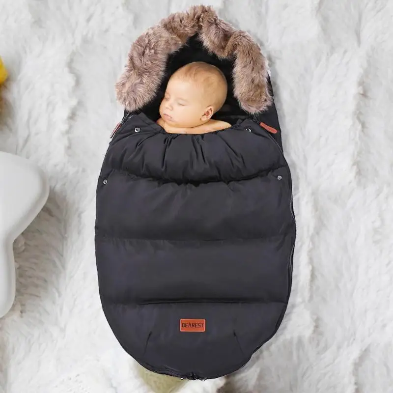 Детская зимняя сумка для коляски для новорожденных толстый конверт спальный конверт для малышей анти-kick пеленальные спальные мешки