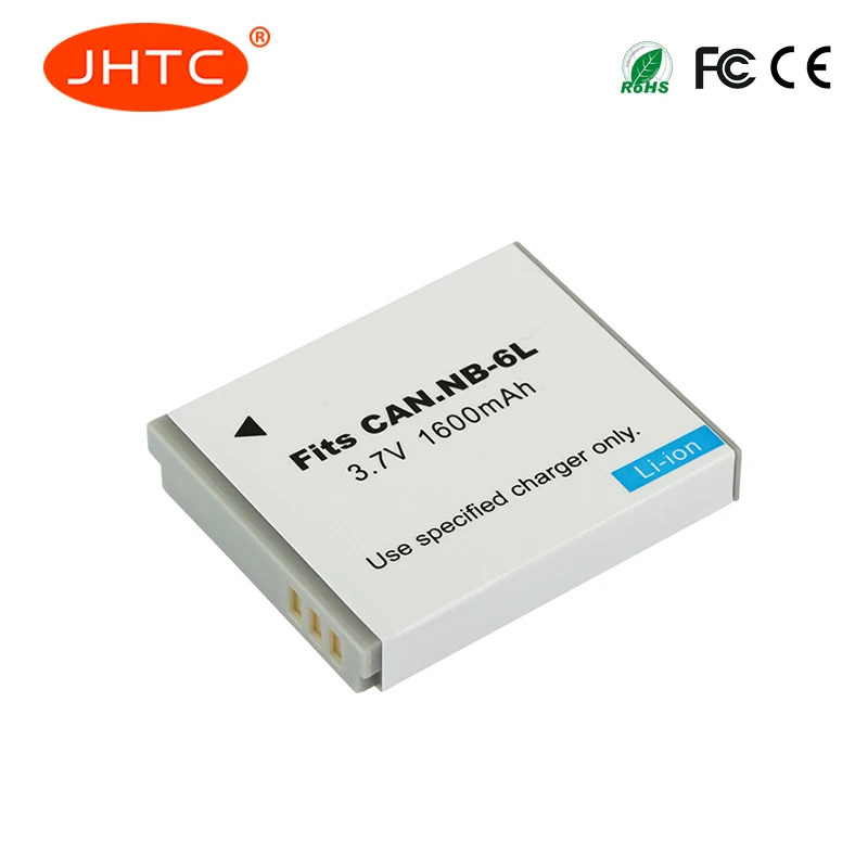 Аккумулятор JHTC на 1600 мА · ч NB 6L NB6L для камеры Canon Power shot SX520 HS SX530 SX600 SX610 SX700 SX710 IXUS 85 95