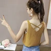 Women's Spring Summer Style Blouse Shirt Women's Printed O-neck Backless Sleeveless Elegant Casual Tops DD8392 2