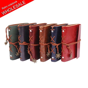 

10 pcs Spiral Notebook Diary Notepad Vintage Pirate Anchors PU Leather Note Book Replaceable Stationery Gift Traveler Journal
