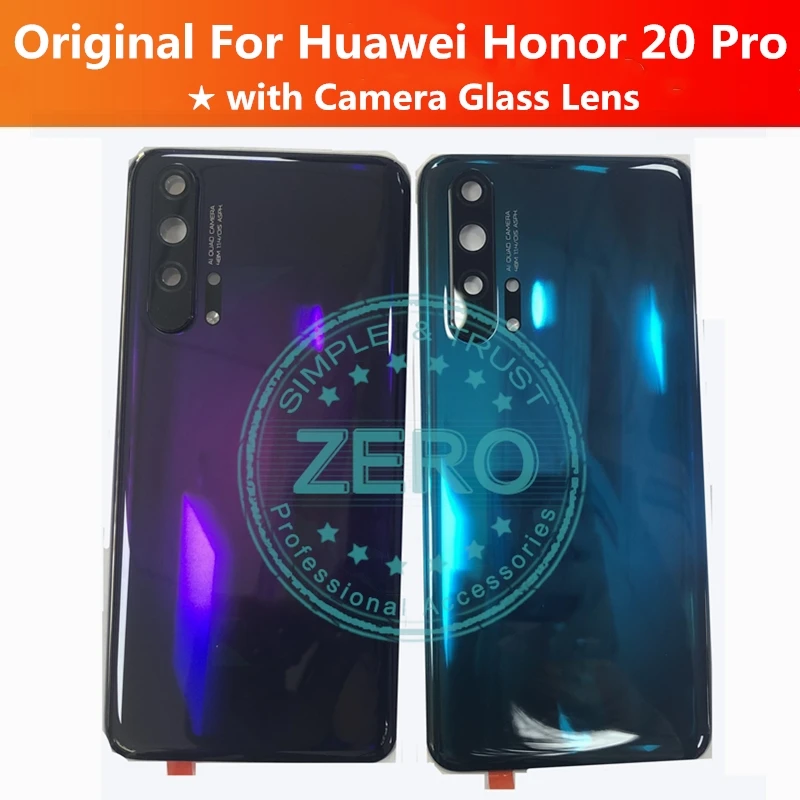 Для huawei Honor 20 Pro задняя крышка батарейного отсека+ стеклянный объектив камеры для Honor 20Pro задний корпус сменный части высокое качество