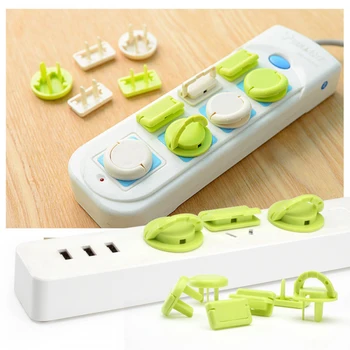 

6pcs Protective Cover Security Child Electric Socket Outlet Plug Double Phase Safe Lock Cover Baby Kids Safety Socket Anti-shock