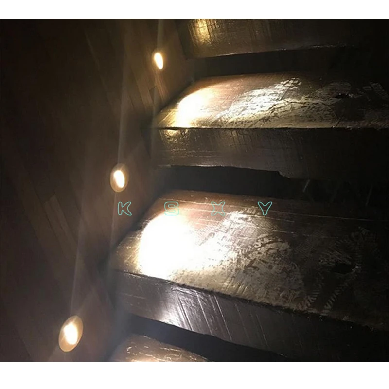 LED Wall Lamp Aluminum Modern Brief LED Stair Lights AC85-265V 1W 3W Wall Mounted Staircase Background Recessed Stair Step Aisle Lamps