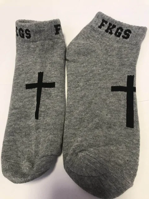 Short FKGS Grey Epous, новинка года, носки не беспокоить, забавные Игровые Носки, нескользящие носки с подушками, подарок для мужчин - Цвет: Short FKGS Grey