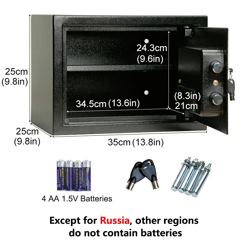Security Safe Box 35X25X25CM Digital Depository Drop Cash Jewelry Home Hotel Lock Keypad Safety Security Box Secret stash