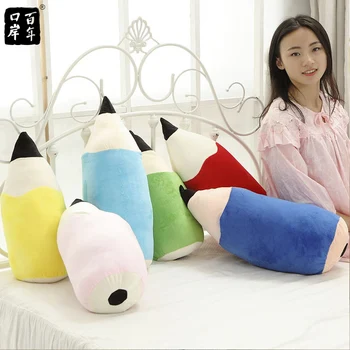 

Coushin Pencil Cartoon Pillow 7 Colors Seat/Back Cushion Colorful Pencil Pillow Cartoon Decoration Crystal Soft Velvet