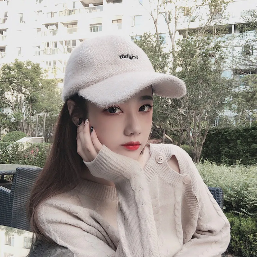 Женская Бейсболка, зимняя и осенняя, корейский стиль, простая, многоцветная, плюшевая, в полоску, хип-хоп, Вельветовая, с козырьком, шляпа, для отдыха на открытом воздухе