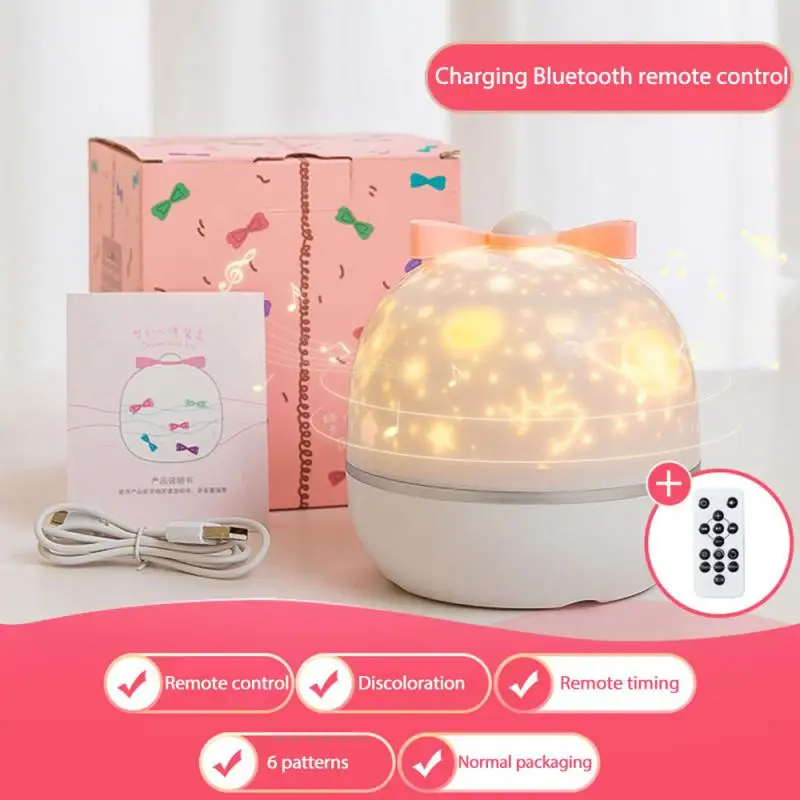 

Starry Sky Projector Projection Lamp USB Charging LED Night Light Romantic Dreamy Rotating Music Box Couples Children Kids Gift