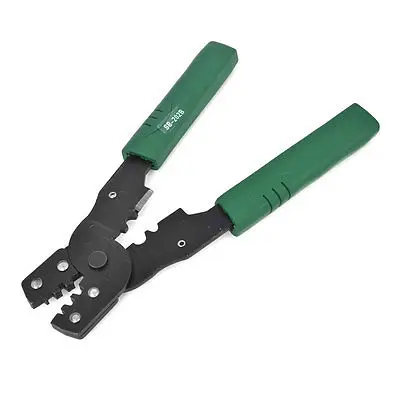 

18cm Length Green Nonslip Grip Electrical Terminal Ratchet Crimping Pliers Tool