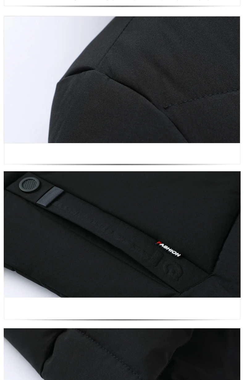 HCXY Men's Winter Jackets middle-aged plus velvet padded cotton hooded casual warm Coat Man