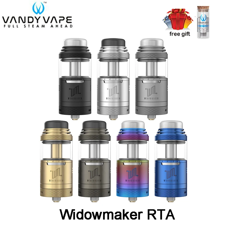 Best  Original Vandy Vape Widowmaker RTA Tank 6ML VandyVape Three adjustable airflow Caps Atomizer for E 